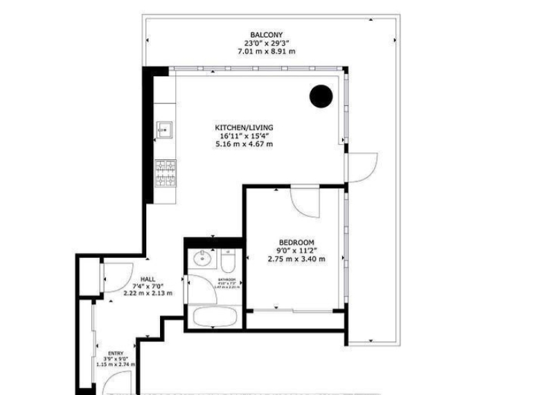 Floor plan — 365 Church St Unit 3003
